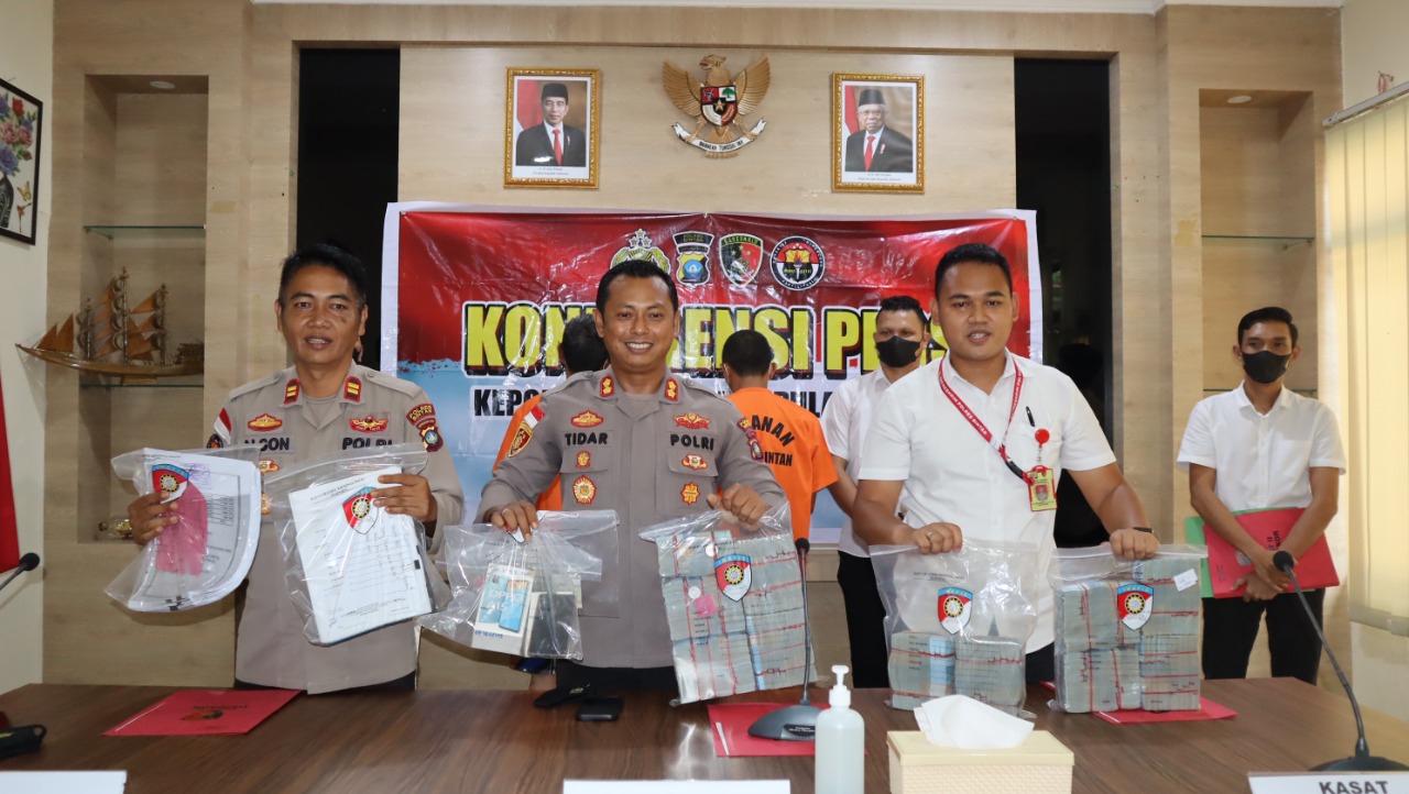 Polres Bintan Konferensi Pers Perkara Korupsi Penyalahgunaan Dana Bergulir ex PNPM