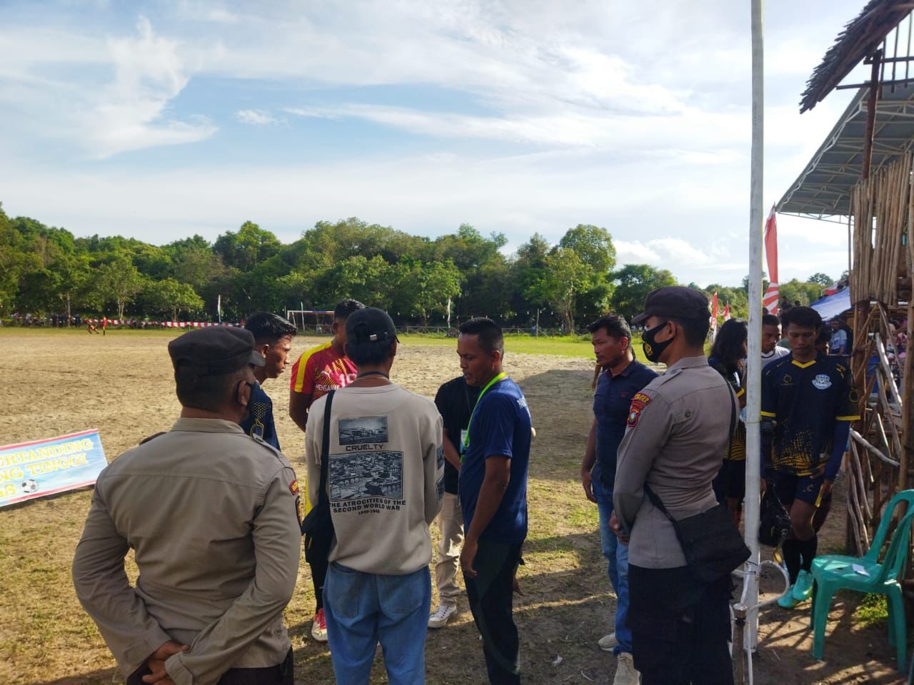 Polsek Senayang Laksanakan Pengamanan Turnamen Sepakbola HKMPD Tahun 2022 di Pulau Duyung