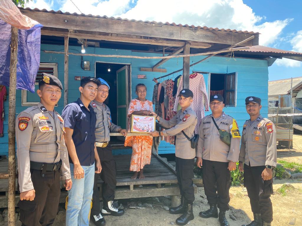 Polsek Senayang Berikan Bantuan Sosial Kepada Masyarakat Kurang Mampu