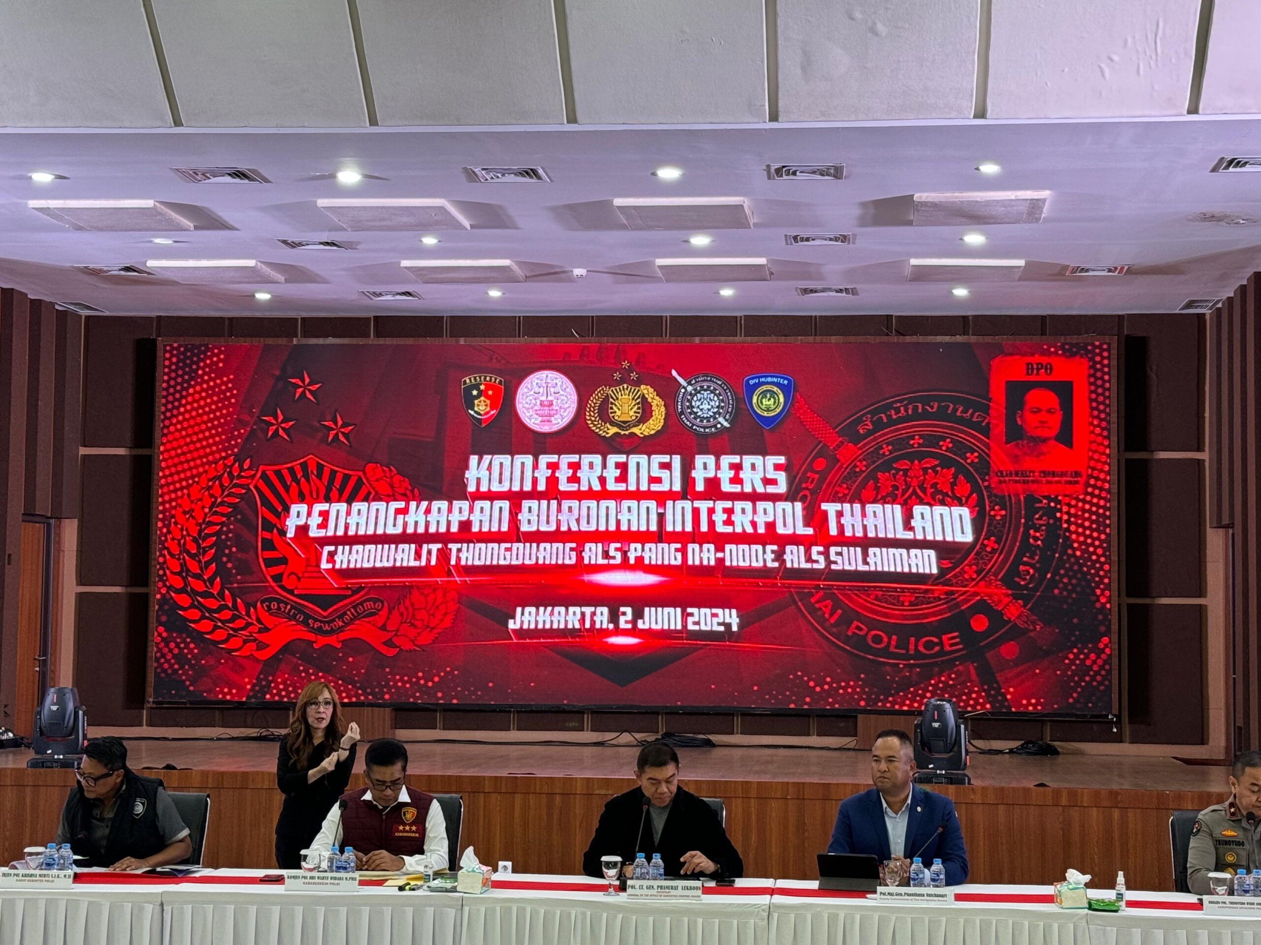 Buronan Thailand Berhasil Dibekuk POLRI di Medan