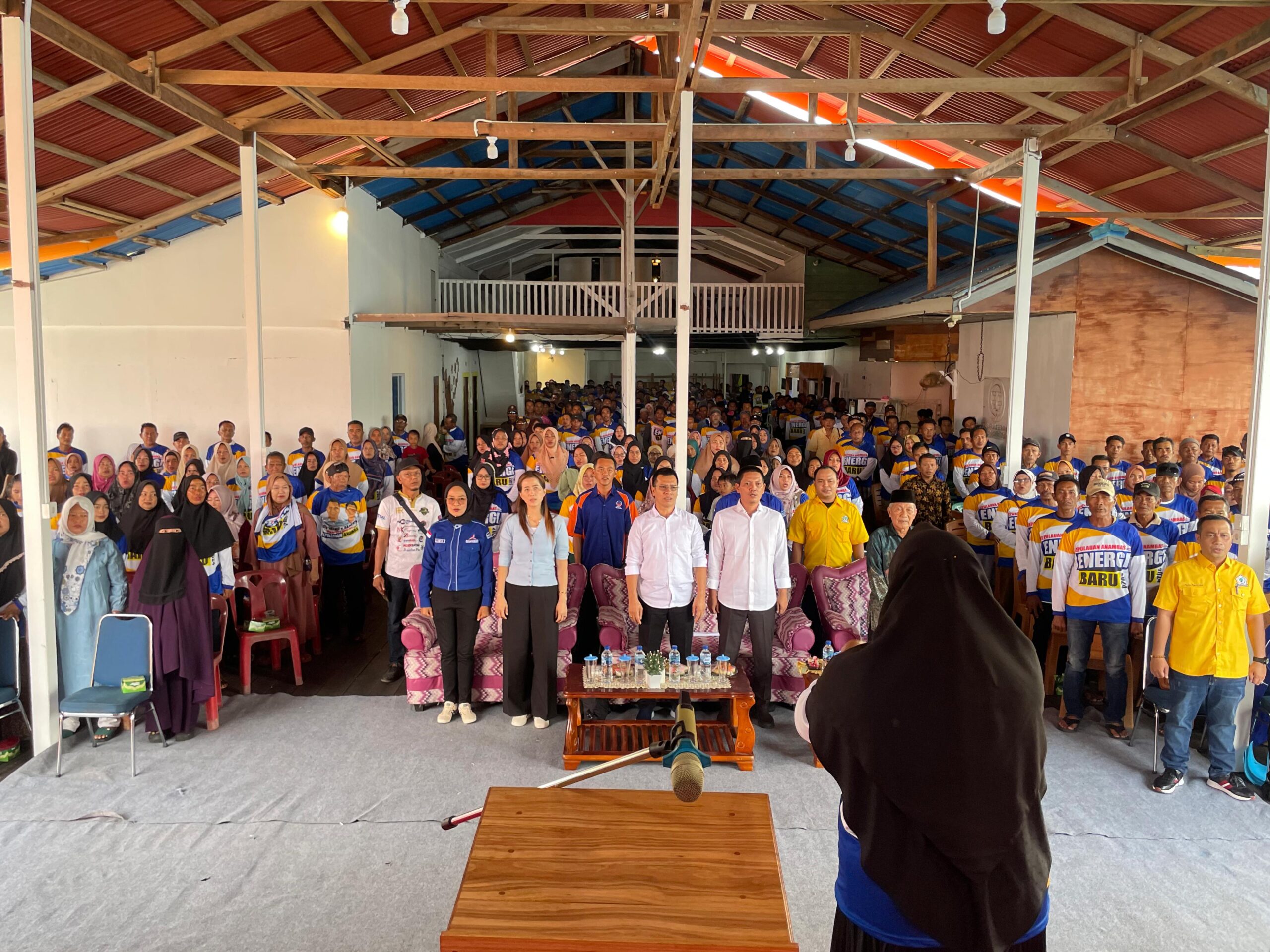 Pilih Merakyat, Aneng – Raja Bayu Deklarasi di Jemaja, Dihadiri Lebih dari 500 Peserta