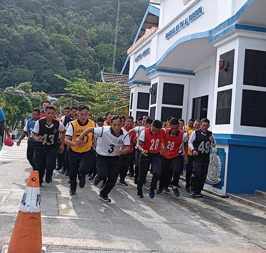 Jaga Fisik Prajurit, Lanal Tarempa Gelar Samapta Periode II Tahun 2024