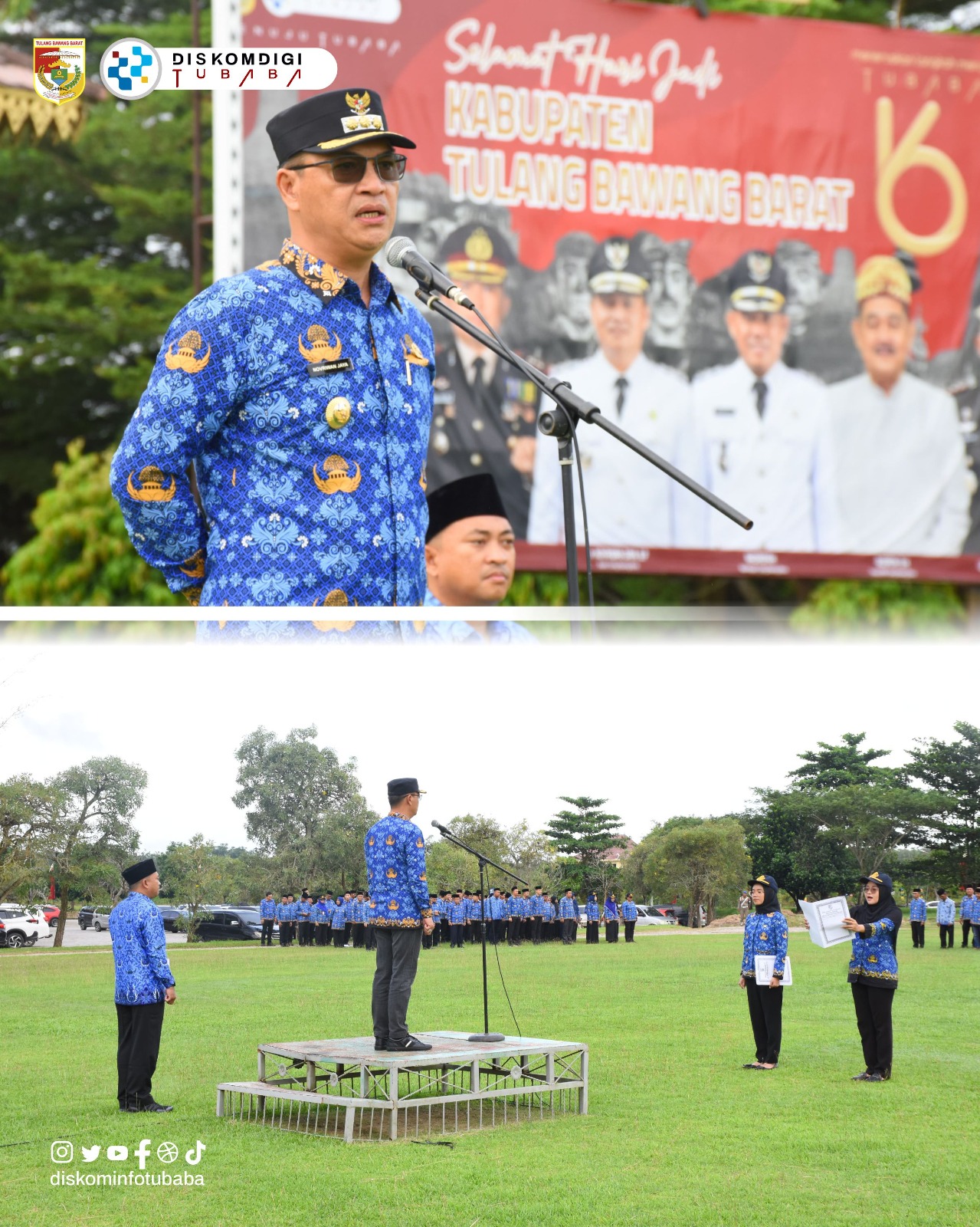 Pimpin Apel, Bupati Novriwan : Hebat dan Wibawanya Pemkab Tubaba Tergantung ASN dan Stafnya