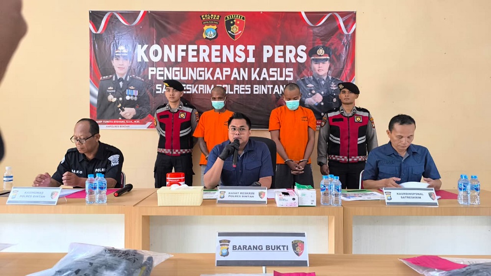Dua Pelaku Pembunuhan 17 Tusukan Dibekuk Polres Bintan
