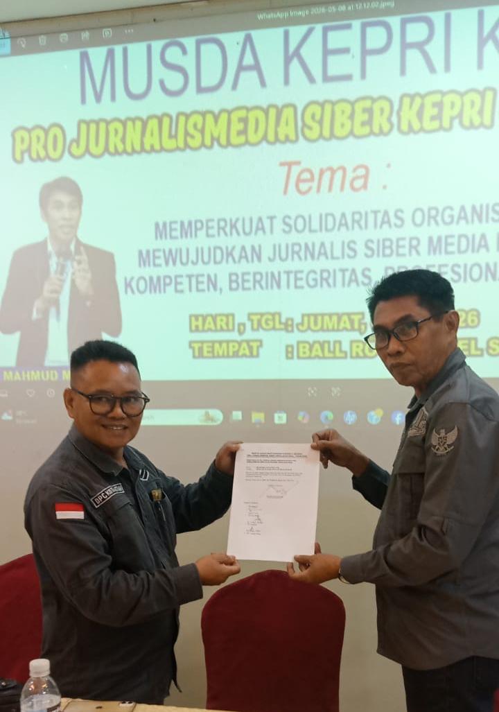 Gusmanedy Sibagariang Terpilih Aklamasi, Nahkodai PJS Kepri Periode 2026 – 2027