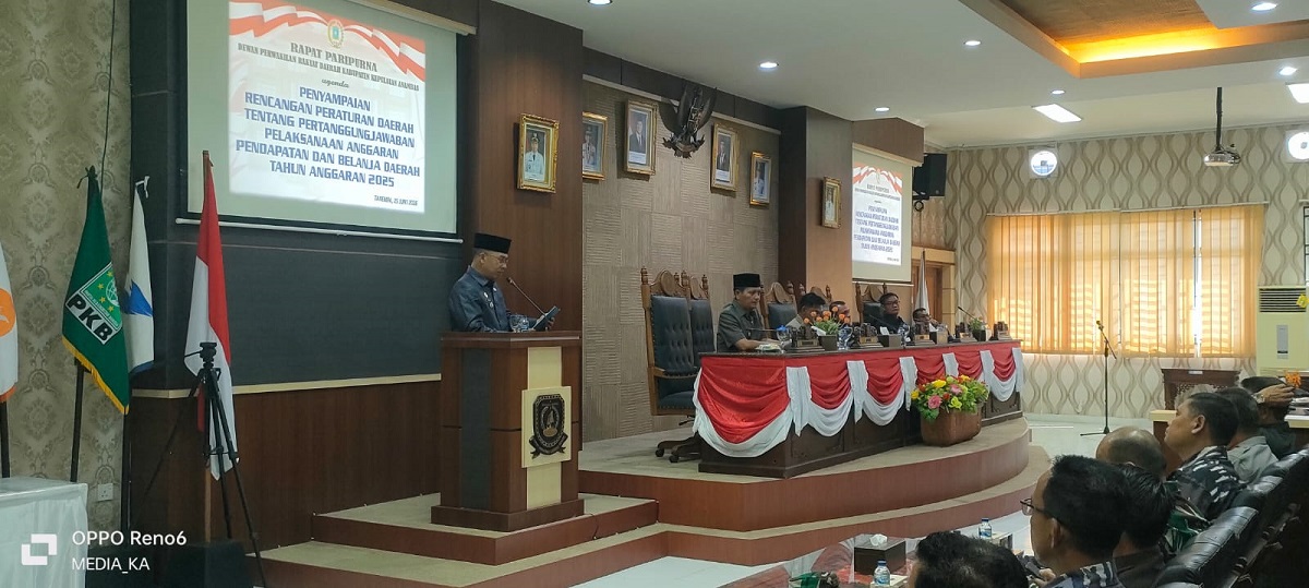 Bupati Anambas Sampaikan Ranperda Pertanggungjawaban APBD 2025, Pemkab Kembali Raih Opini WTP ke-9 Berturut-turut