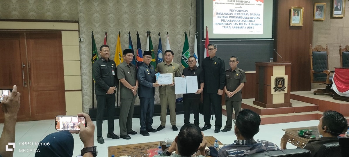 DPRD Anambas Resmi Terima Ranperda Pertanggungjawaban APBD 2025, Siap Bahas Secara Mendalam