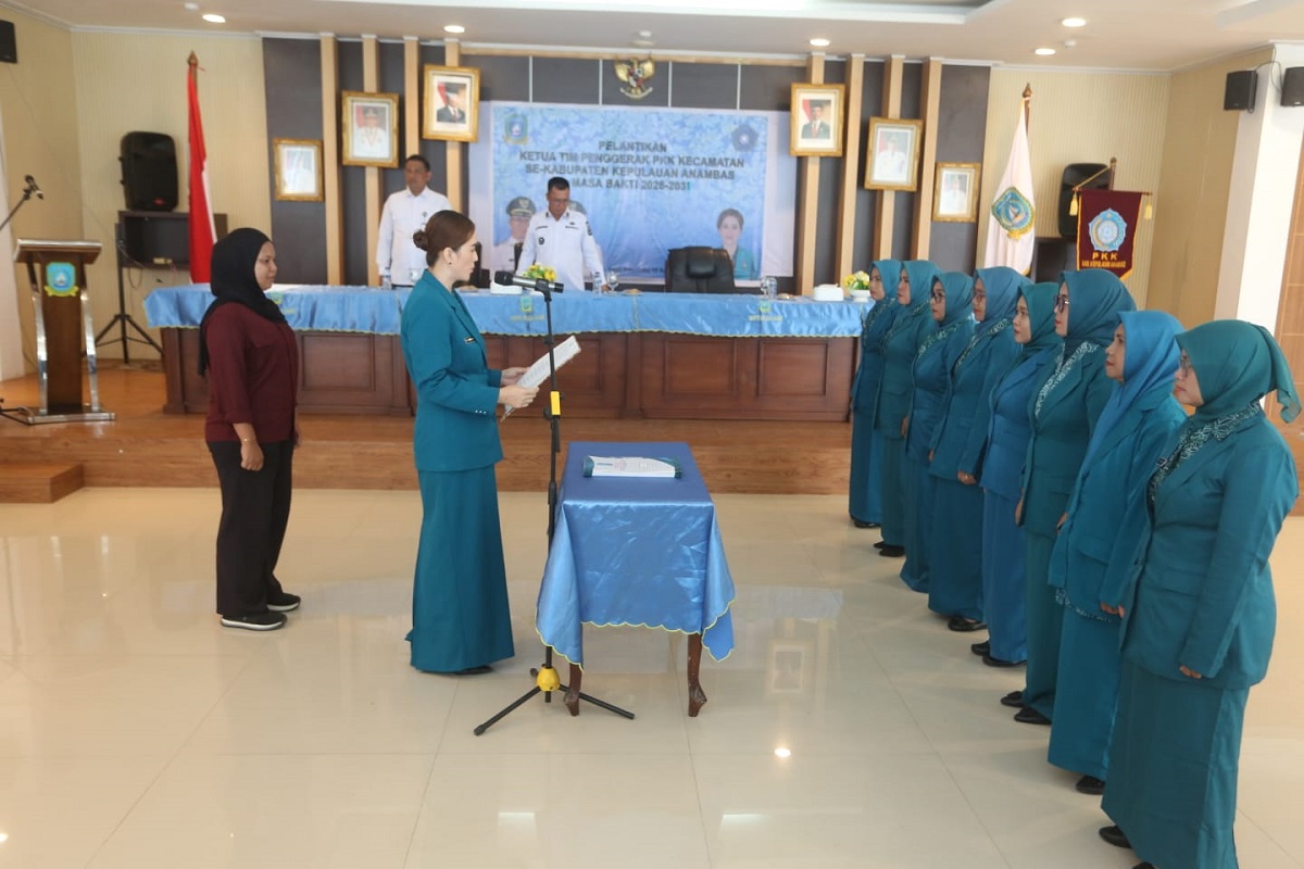 Pelantikan TP PKK Kecamatan Anambas, Sinta Aneng Tekankan Peran Kunci Keluarga dan Penanganan Stunting