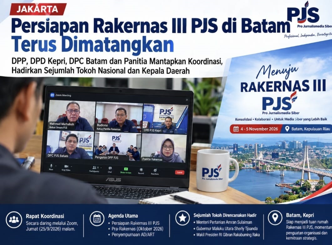 PJS Matangkan Persiapan Rakernas III di Batam, Sejumlah Tokoh Nasional Hadir