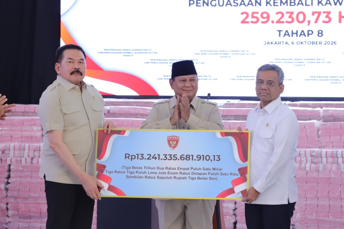 Satgas PKH Selamatkan Rp13,2 Triliun dan Kuasai Kembali 6,2 Juta Hektare Kawasan Hutan
